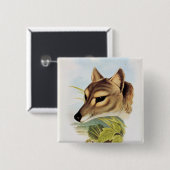 Tasmanischer Wolf oder Tiger Button (Vorne & Hinten)