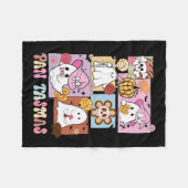 Tasmas Ghost Pumpkin Spooky Conchas Halloween Fleecedecke (Vorderseite (Horizontal))