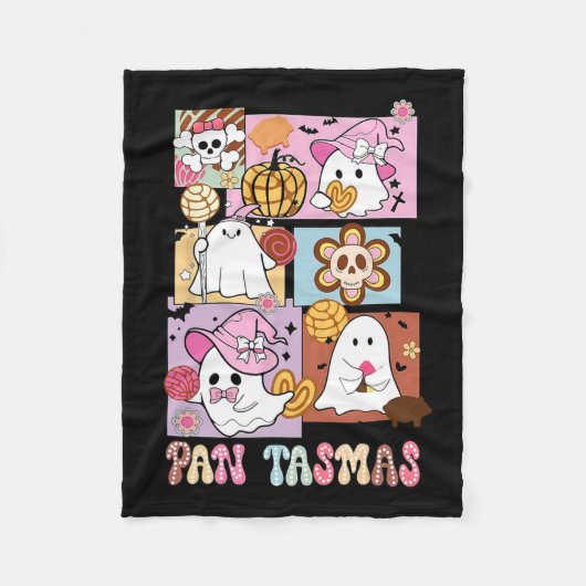 Tasmas Ghost Pumpkin Spooky Conchas Halloween Fleecedecke (Vorderseite)