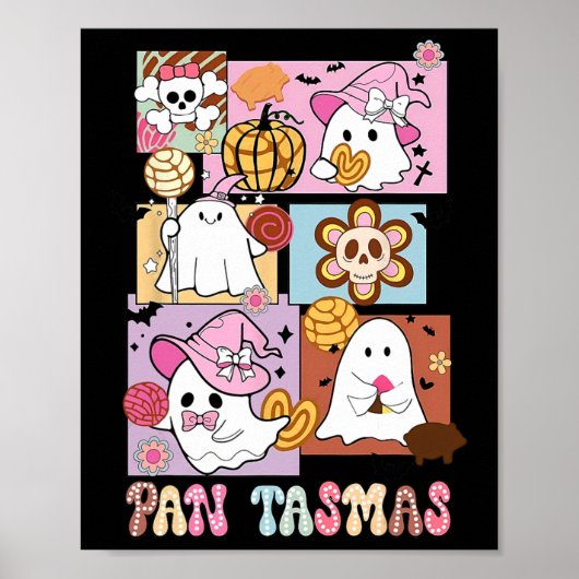 Tasmas Ghost Pumpkin Spooky Conchas Halloween Poster (Vorne)