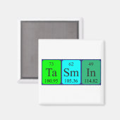 Tasmin-Periodenmagnet Magnet (Vorderseite/Rückseite)