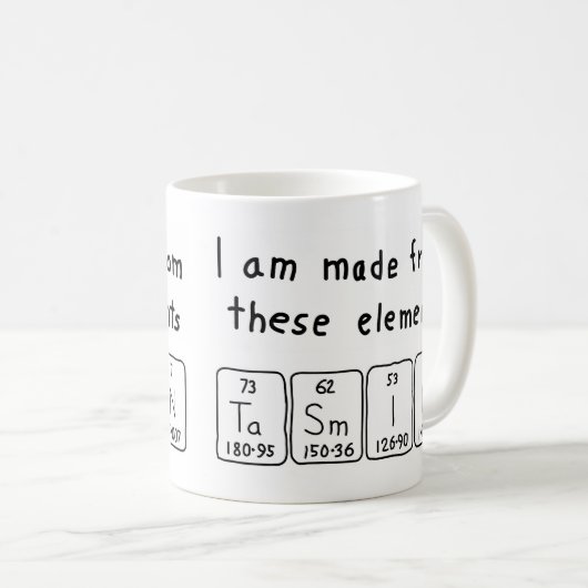 Tasmin Periodenname Tasse (VorderseiteRechts)