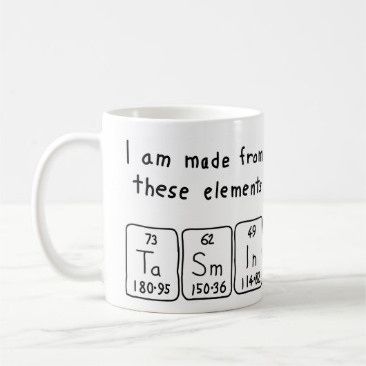 Tasmin Periodenname Tasse (Links)