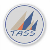 TASS Logo Custom-Cut Vinyl Sticker (Vorderseite)