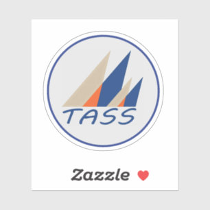 TASS-Logo-Vinyl-Aufkleber nach Maß Aufkleber