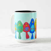 Tasse - 013 - Vögel auf dem Seil (Vorderseite Links)