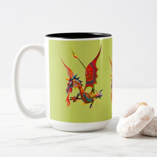 Tasse - 016 - Roter Drache (Mit Donut)