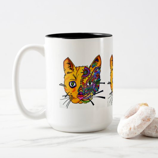 Tasse - 040 - drei Katzen (Mit Donut)