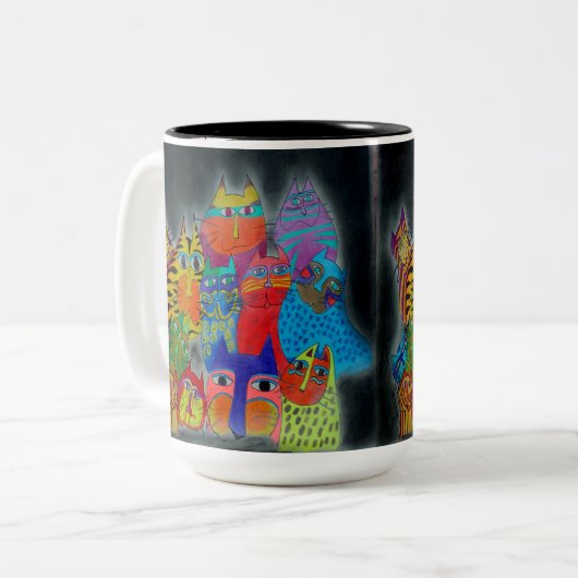 Tasse - 059 - Moderne Katzen (Vorderseite Links)