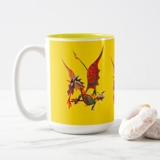 Tasse - 083 - Roter Drache (Mit Donut)