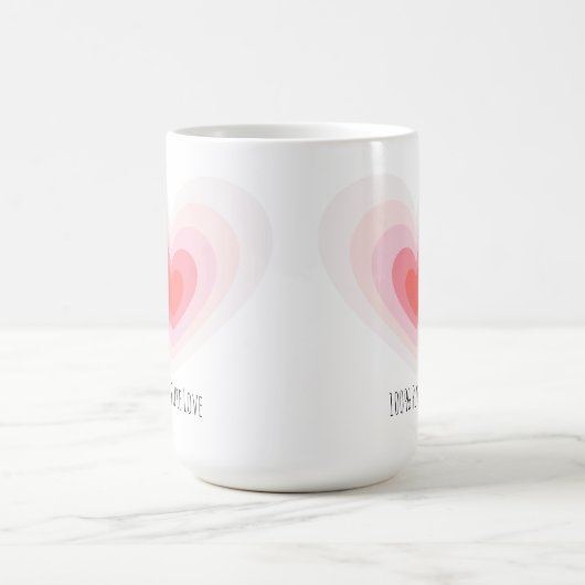 Tasse "100%ige reine Liebe": beidseitiges Design (Mittel)