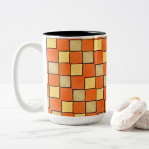 Tasse - 103 - orange und gelb