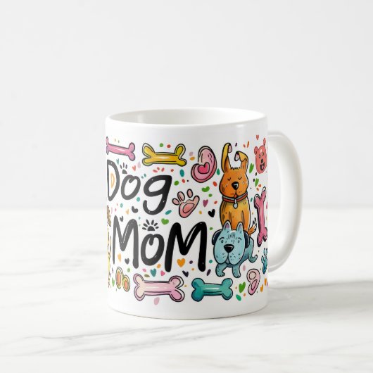 Tasse 11 oz Hunde Mama Geschenk Idee für Mütter (VorderseiteRechts)