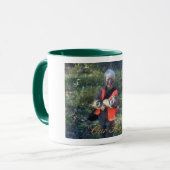 Tasse, 11 Unze, kombiniert, Designer-Foto, grüne Tasse (Vorderseite Links)