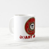 Tasse 11oz, die bunt Küstenwachesymbol anzeigt (Vorderseite Links)