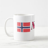 Tasse 11oz mit Flaggen-Norwegen-Flaggen-Entwurf (Links)