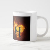 Tasse 15 oz. Bild von Herz und Liebe (Rechts)