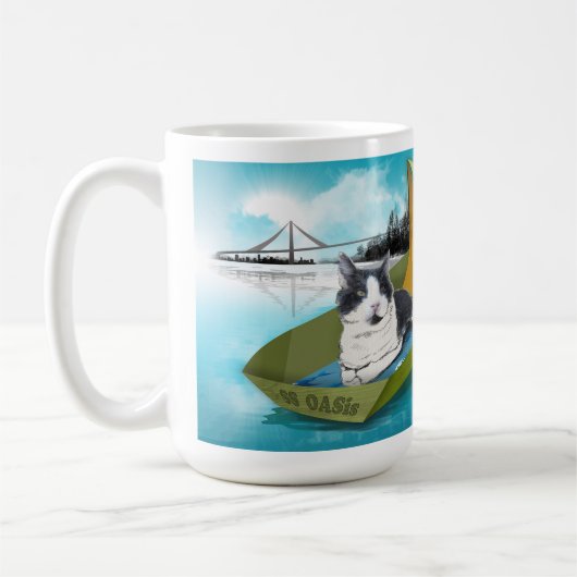 Tasse 15oz: Kapitän Oliver u. die SS-Oase (Katze (Links)