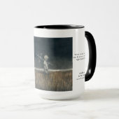 Tasse 15oz mit "Kindheits" Kunst und Emerson (VorderseiteRechts)