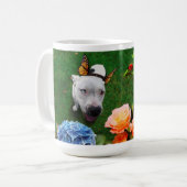 Tasse 15oz: Mitzy das Mariposa (Hund mit Flügeln) (Vorderseite Links)