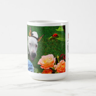Tasse 15oz: Mitzy das Mariposa (Hund mit Flügeln)