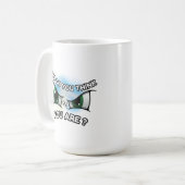 Tasse 15oz : Wer denkst du (weiß) (Vorderseite Links)