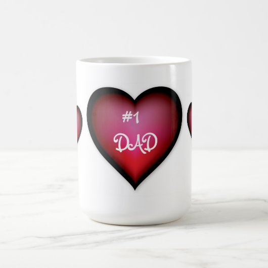 Tasse/#1 Vater mit Herz Kaffeetasse (Mittel)