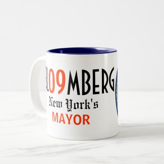 Tasse 2009 NY Bürgermeisters Bloomberg (Vorderseite Links)