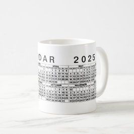Tasse 2025 Schwarz-weiß