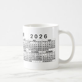 Tasse 2026 Schwarz-weiß