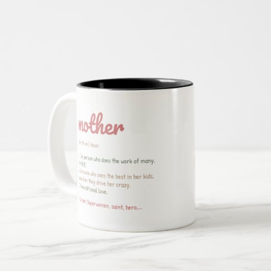 Tasse 2 Farben Mama Bear Mothers Day (Vorderseite Links)