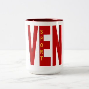 Tasse 444ml weiß/rot VENETO SPORT ITALIEN