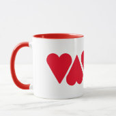 Tasse - 5 Rote Herzen (Links)