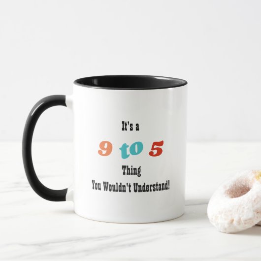 Tasse 9 bis 5 (Mit Donut)