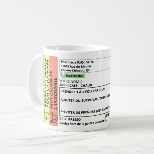 Tasse à café personnalisé Coffee Tasse (Vorderseite Links)