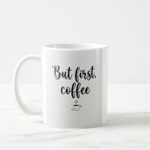 Tasse "Aber zuerst Kaffee" Minimalistische Schrift