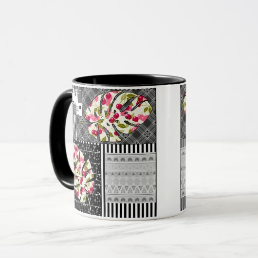 Tasse Abstract Patchwork-Quilten Quilt Retro Vinta (Vorderseite Links)