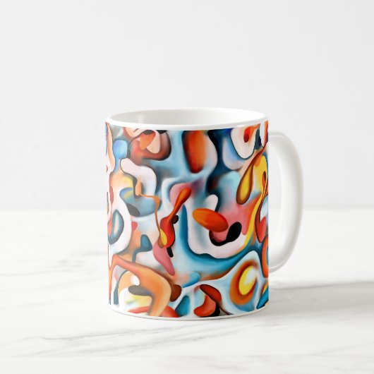 Tasse - Abstrakt farbenfroh (VorderseiteRechts)
