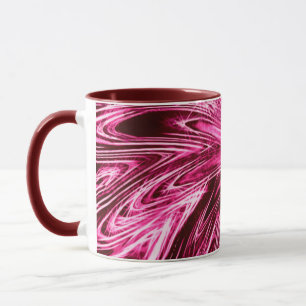 Tasse Abstrakt Linien Lila Blume