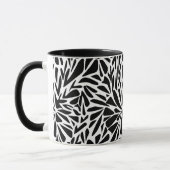 Tasse Abstrakt moderne, nahtlose, monochrome, flor (Links)