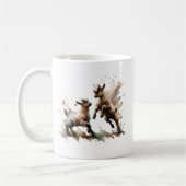 Tasse abstrakt zwei Ziegen (Links)
