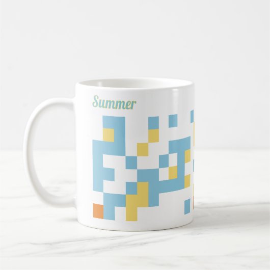 Tasse abstrakte Kunst - Sommer (Links)