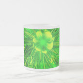 Tasse Abstrakte Linien Grüne Blume (Mittel)