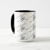 Tasse Abstrakter Spritzer in Schwarz/Weiß (Vorderseite Links)