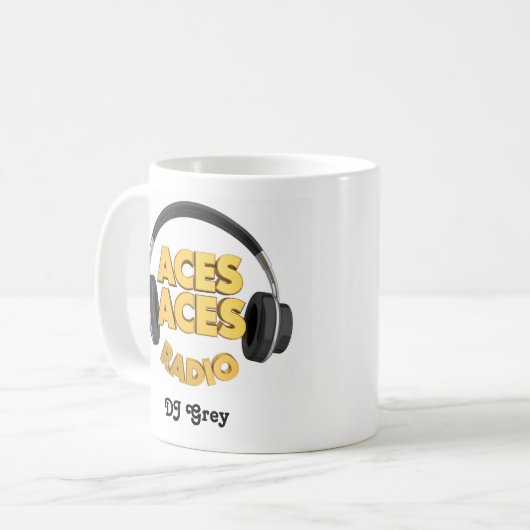 Tasse Aces Logo Grau (Vorderseite Links)