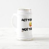 Tasse "ACT YOUR AGE" (Vorderseite Links)