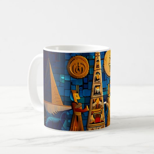 Tasse ägyptische Hieroglyphen Kaffee Tasse Sets (Vorderseite Links)