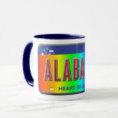 Tasse Alabamas - Regenbogen-Staat (Vorderseite Links)