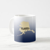 Tasse - Alaska Staat Karte mit Stadt (Vorderseite Links)