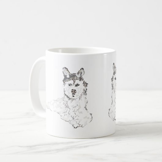 Tasse: Alaskan Husky Kaffeetasse (Vorderseite Links)